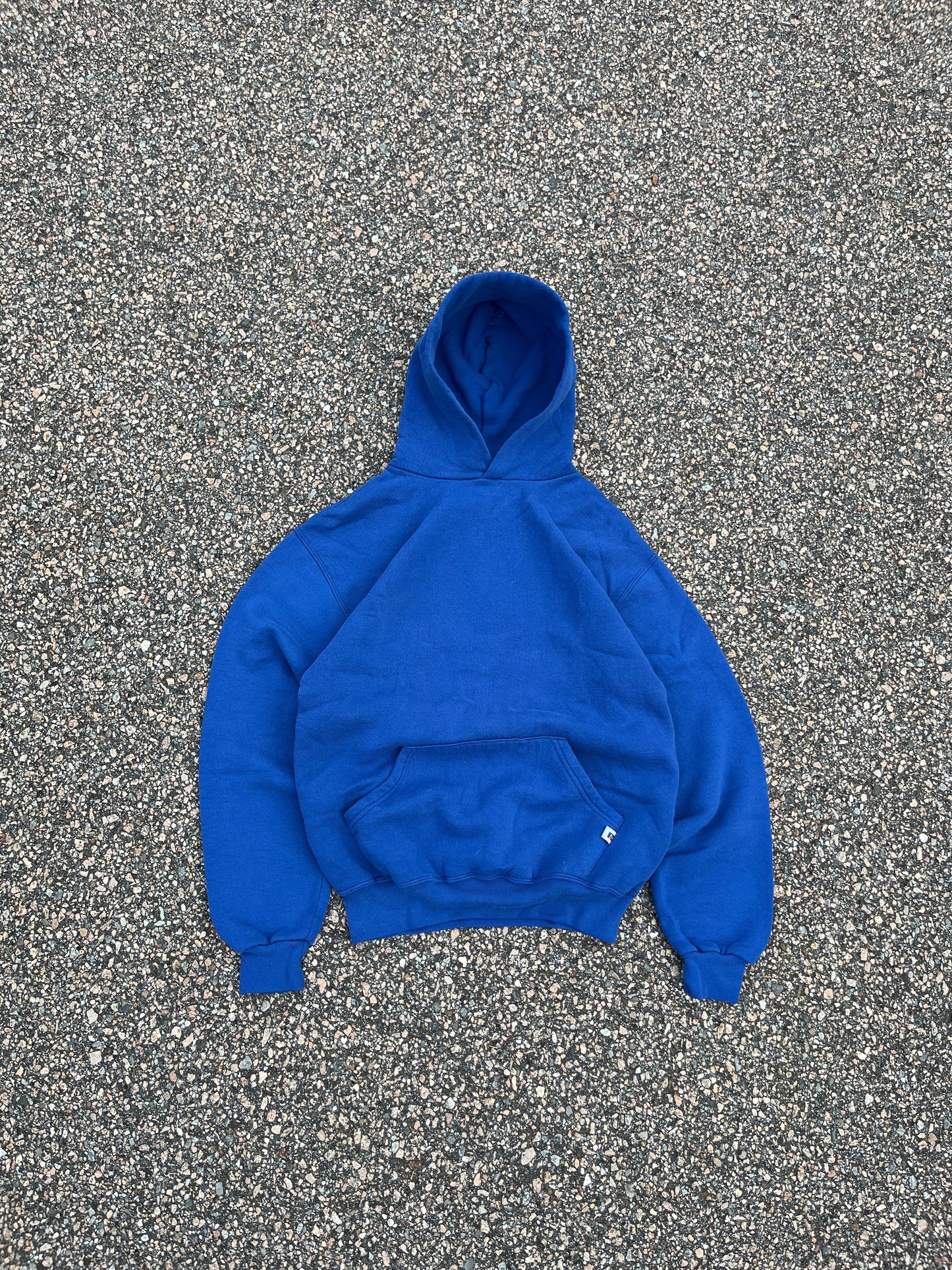 00’s Faded Blue Russell Hoodie - Medium