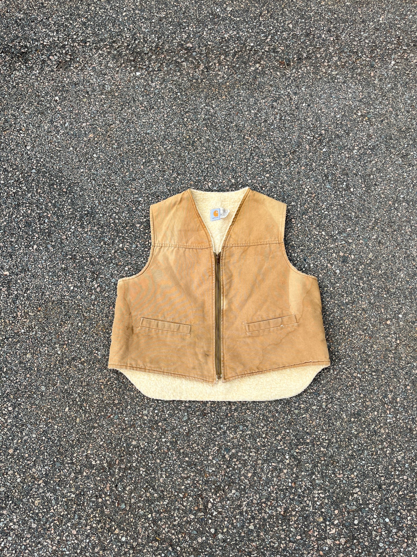 80’s Carhartt Faded Tan Vest - Boxy Large